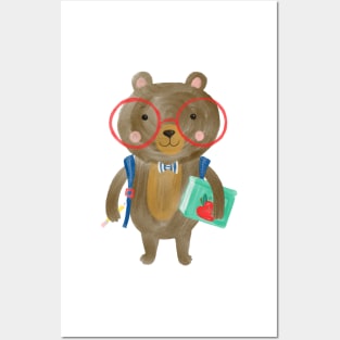 Back to School Bear Posters and Art